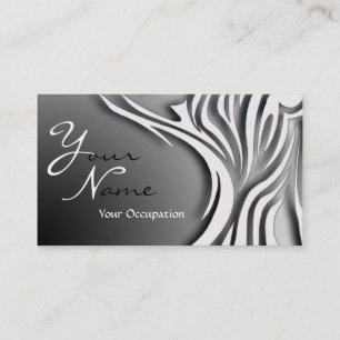 Elegant Black and White Monogram Card Visitekaartje