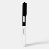 Elegant Black and White Monogram iPhone Case (Achterkant / Rechts)