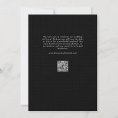 Elegant black and white one photo wedding save the date (Achterkant)