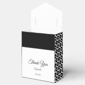 Elegant Black and White Party Favor Box Bedankdoosjes (Geopend)