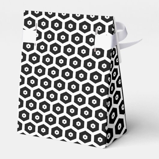 Elegant Black and White Party Favor Box Bedankdoosjes (Achterkant)