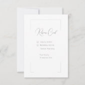 Elegant Black and White Photo Collage Wedding RSVP Kaartje (Achterkant)
