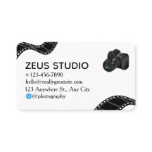 Elegant Black and White Photography Visiting Card
