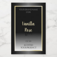 Elegant Black and White Product Labels - Crème Lij