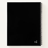 Elegant Black and White Reflections Journal Notitieboek (Achterkant)