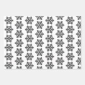 Elegant Black and White Snowflake Inpakpapier Vel (Voorkant 3)