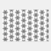 Elegant Black and White Snowflake Inpakpapier Vel (Voorkant)