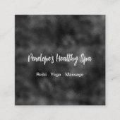 Elegant Black and White Square Visitekaartje (Voorkant)