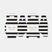 Elegant Black and White Stripes Weddenschap Hartel Bedankdoosjes (Uitgevouwen)