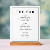 Elegant Black and White Typographic Bar Menu (Neutre)