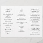 Elegant Black and White Wedding Ceremony Program (Achterkant)