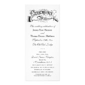 Elegant Black and White Wedding Ceremony Programma (Voorkant)