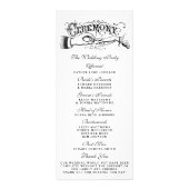 Elegant Black and White Wedding Ceremony Programma (Achterkant)