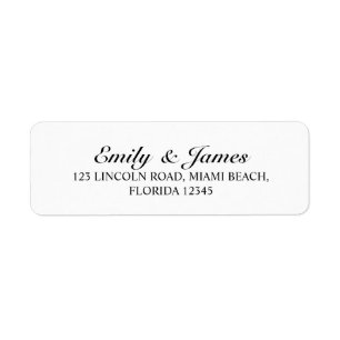 Elegant Black and White Wedding Etiket