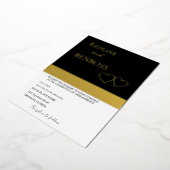 Elegant Black and white Wedding Invitation Gold (Rotation)