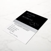 Elegant Black and white Wedding Invitation Silver (Rotation)
