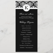 Elegant Black and White Wedding Program Programma (Voorkant)