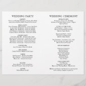 Elegant Black and White Wedding Programs (Achterkant)