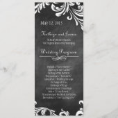 Elegant Black and White Wedding Programs Programma (Voorkant)