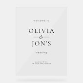 Elegant Black and White Wedding Welcome  (Recto)