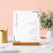 Elegant Black Bar Menu (Mariage)
