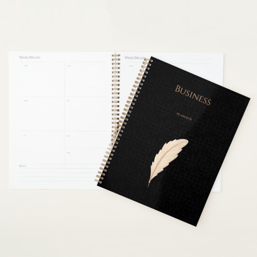 Elegant black beige business planner (Display)