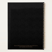 Elegant black beige business planner (Achterkant)