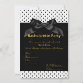 ÉLÉGANT BLACK BLACK BACHELORETTE INVITATION (Devant)