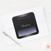Elegant Black Blue Gradient Product Labels Glitter (Envelop)
