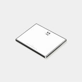 Elegant Black Border Bold Simple Monogram Name Post-it® Notes (Schuin)