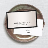 Elegant Black Border Satin Gold Professional Contactkaartje