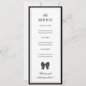 Elegant Black Bow 16th Birthday Program Menu Kaart (Achterkant)