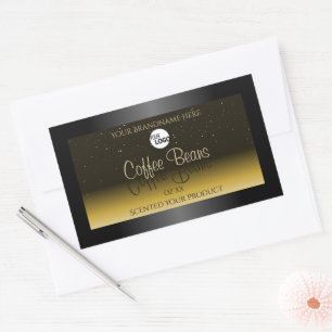 Elegant Black Brown beige Ombre Product Label Logo