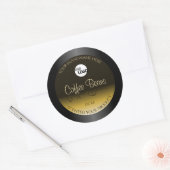 Elegant Black Brown beige Ombre Product Label Logo (Envelop)