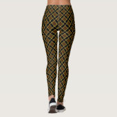 Elegant Black Brown gecontroleerd Leggings (Achterkant)
