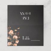 Elegant Black Burnt Oranje Floral Fall Wedding (Buitenkant ongevouwen)