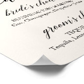 Elegant Black Calligraphy Cream Signature Drinken Poster (Hoek)