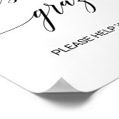 Elegant Black Calligraphy Let's Graze Food Table Poster (Hoek)