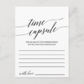 Elegant Black Calligraphy Time Capsule Kaarten (Voorkant)