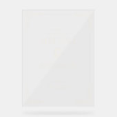 Elegant Black Calligraphy With Floral Acryl Bord (Voorkant)