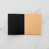 Elegant Black Cat, Happy Halloween Kaart (Binnen)