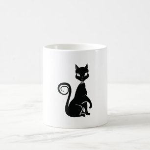 Elegant Black Cat Koffiemok