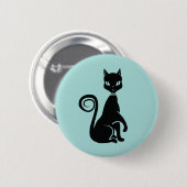 Elegant Black Cat Ronde Button 5,7 Cm (Voorkant /achterkant)