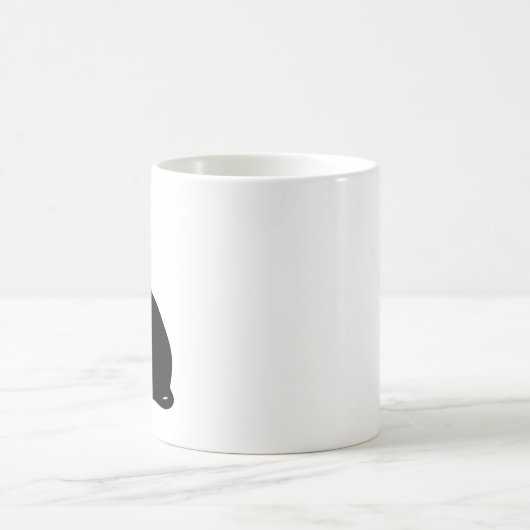 Elegant Black Cat Silhouette Mug Koffiemok (Center)