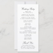 Élégant Black Chinoiserie Crest Wedding Programme (Dos)