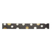 Elegant Black Classic Polka Dots and Metallics Lint (Voorkant)