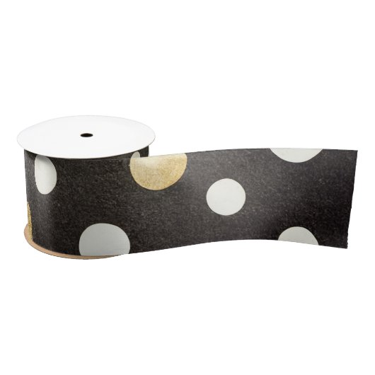 Elegant Black Classic Polka Dots and Metallics Lint (Spoel)