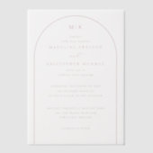 Elegant Black Coral Pink Wedding Invitation (Recto)