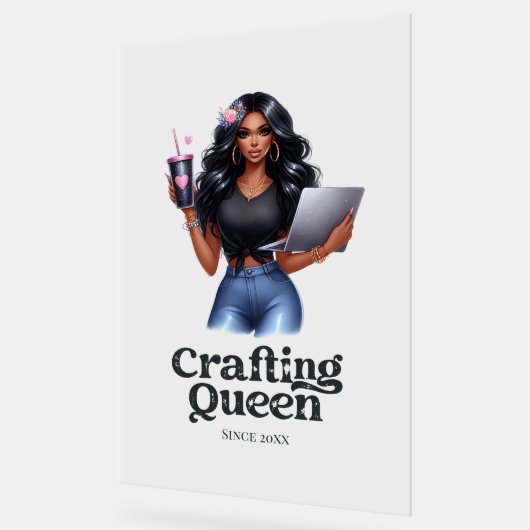 Élégant Black Crafting Queen Branding (Angle)
