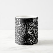 Elegant Black Damascus Silver Metallic kant Koffiemok (Center)